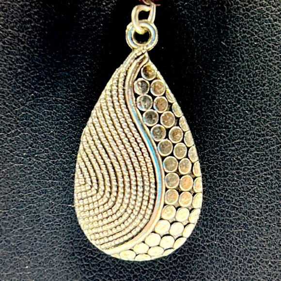 Handmade Bohemian Teardrop Pendant Necklace with Natural Tiger Eye Stones! - Picture 3 of 8